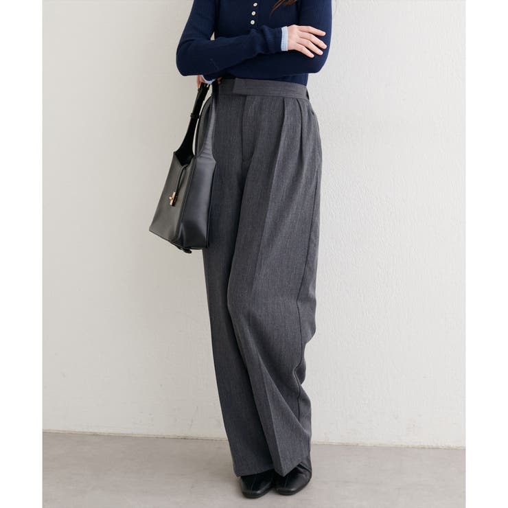 【natural couture】タックスラックスパンツ | NICE CLAUP / OLIVE des OLIVE　OUTLET | 詳細画像2 