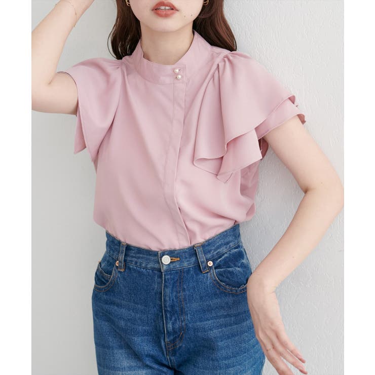 【natural couture】ラッフルフリルフロントアシメブラウス | NICE CLAUP / OLIVE des OLIVE　OUTLET | 詳細画像3 