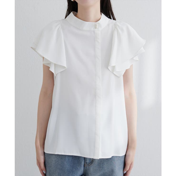 【natural couture】ラッフルフリルフロントアシメブラウス | NICE CLAUP / OLIVE des OLIVE　OUTLET | 詳細画像6 