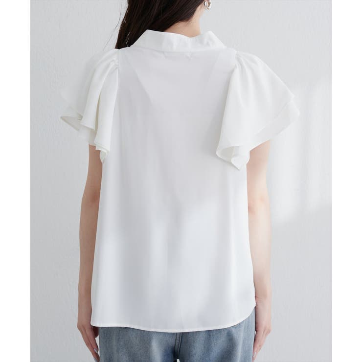 【natural couture】ラッフルフリルフロントアシメブラウス | NICE CLAUP / OLIVE des OLIVE　OUTLET | 詳細画像8 