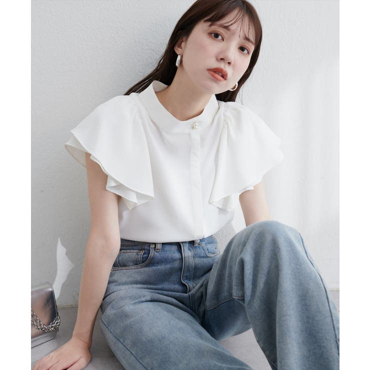 【natural couture】ラッフルフリルフロントアシメブラウス | NICE CLAUP / OLIVE des OLIVE　OUTLET | 詳細画像13 