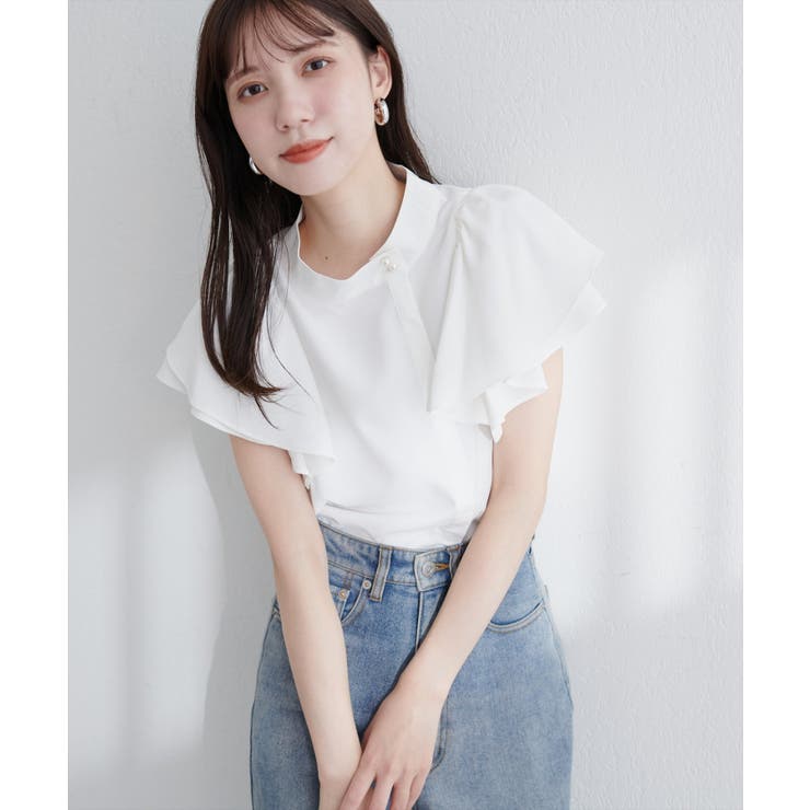 【natural couture】ラッフルフリルフロントアシメブラウス | NICE CLAUP / OLIVE des OLIVE　OUTLET | 詳細画像14 