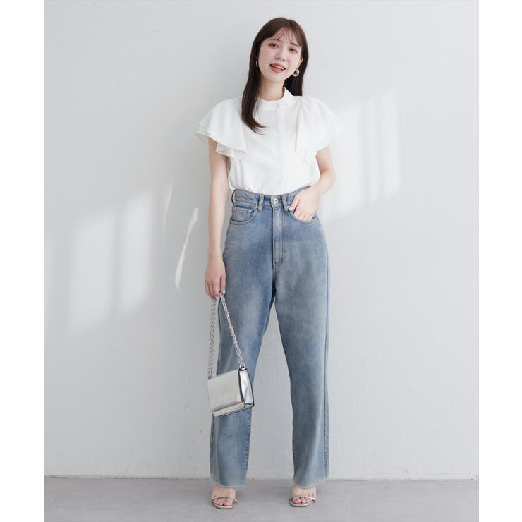 【natural couture】ラッフルフリルフロントアシメブラウス | NICE CLAUP / OLIVE des OLIVE　OUTLET | 詳細画像15 