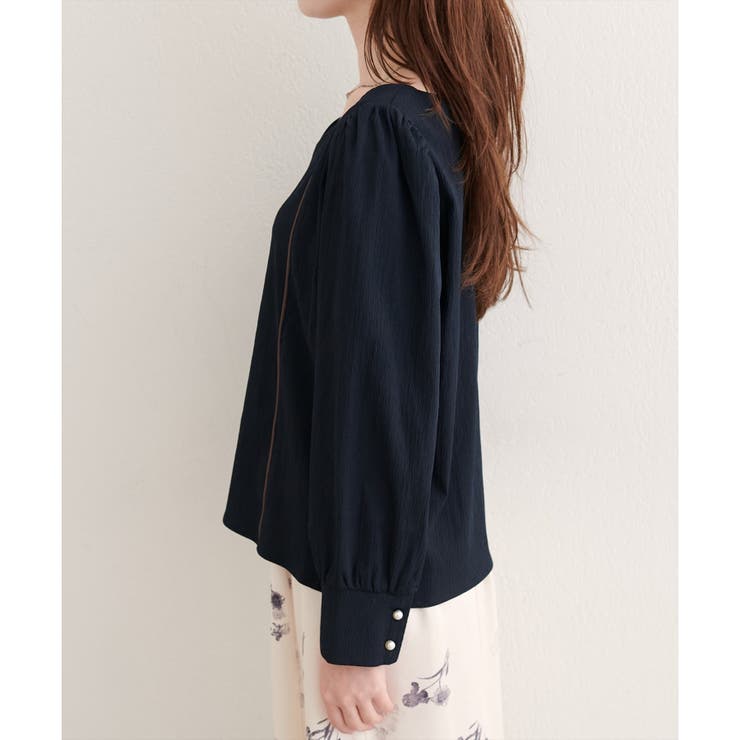 【natural couture】ハートネックパイピング配色ブラウス | NICE CLAUP / OLIVE des OLIVE　OUTLET | 詳細画像25 