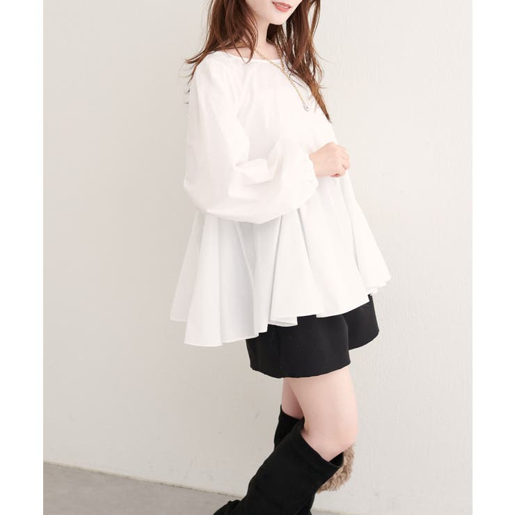 【natural couture】フレアヘムブラウス | NICE CLAUP / OLIVE des OLIVE　OUTLET | 詳細画像2 