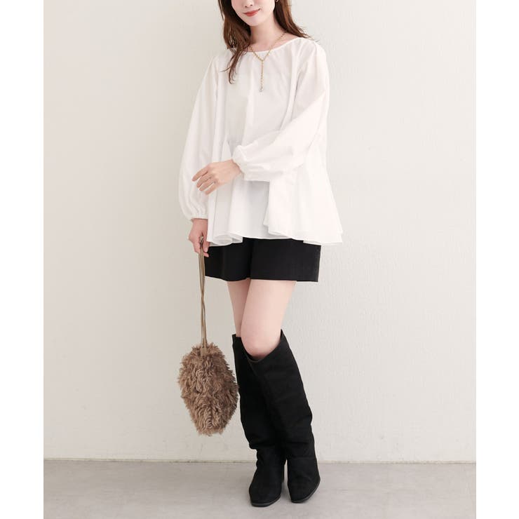 【natural couture】フレアヘムブラウス | NICE CLAUP / OLIVE des OLIVE　OUTLET | 詳細画像5 