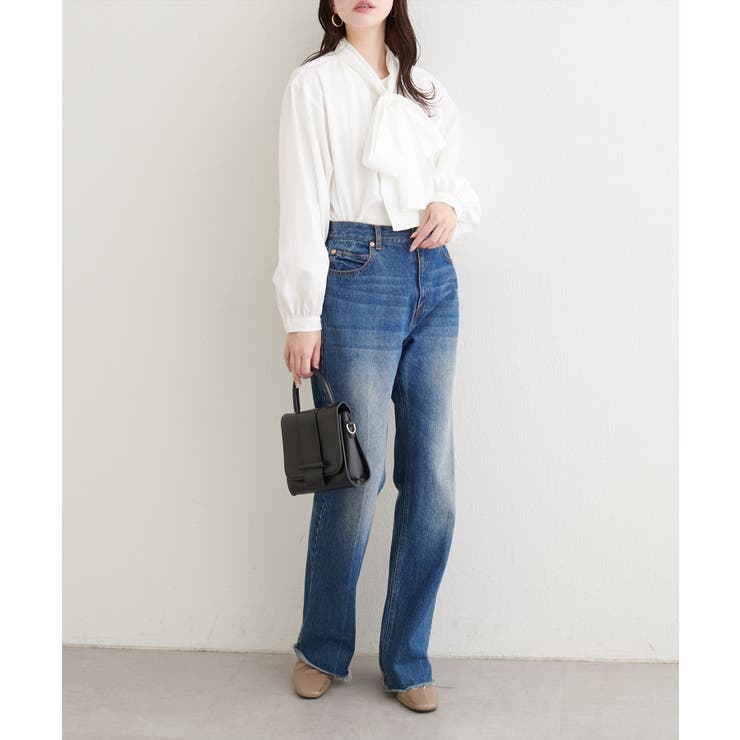 【natural couture】ボウタイリボンブラウス | NICE CLAUP / OLIVE des OLIVE　OUTLET | 詳細画像9 