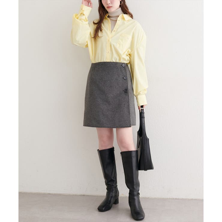 【natural couture】ポケット刺繍入りゆるシャツ | NICE CLAUP / OLIVE des OLIVE　OUTLET | 詳細画像4 