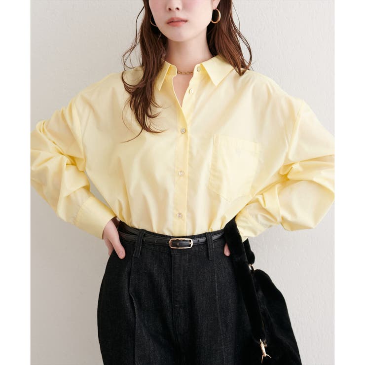 【natural couture】ポケット刺繍入りゆるシャツ | NICE CLAUP / OLIVE des OLIVE　OUTLET | 詳細画像6 