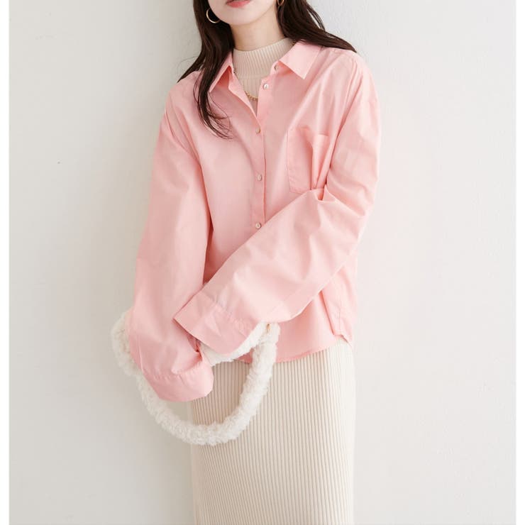 【natural couture】ポケット刺繍入りゆるシャツ | NICE CLAUP / OLIVE des OLIVE　OUTLET | 詳細画像12 