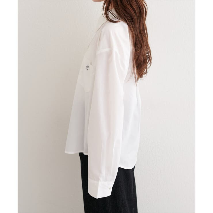 【natural couture】ポケット刺繍入りゆるシャツ | NICE CLAUP / OLIVE des OLIVE　OUTLET | 詳細画像23 