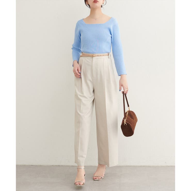 【natural couture】前後２WAY7分袖リブニット | NICE CLAUP / OLIVE des OLIVE　OUTLET | 詳細画像8 