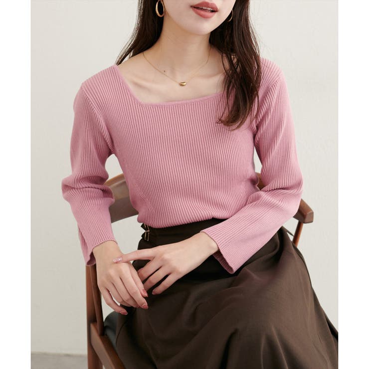 【natural couture】前後２WAY7分袖リブニット | NICE CLAUP / OLIVE des OLIVE　OUTLET | 詳細画像9 