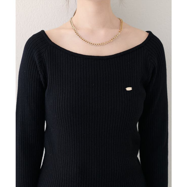 【natural couture】バレエネックリブニットプルオーバー | NICE CLAUP / OLIVE des OLIVE　OUTLET | 詳細画像9 