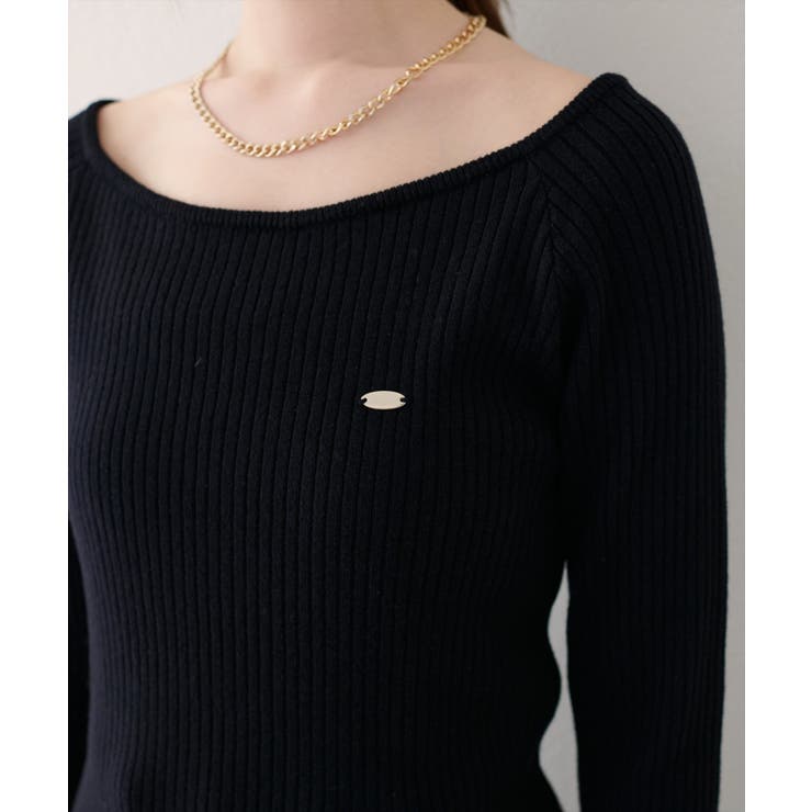 【natural couture】バレエネックリブニットプルオーバー | NICE CLAUP / OLIVE des OLIVE　OUTLET | 詳細画像10 