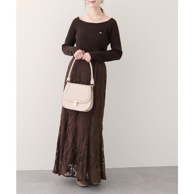 【natural couture】バレエネックリブニットプルオーバー | NICE CLAUP / OLIVE des OLIVE　OUTLET | 詳細画像16 