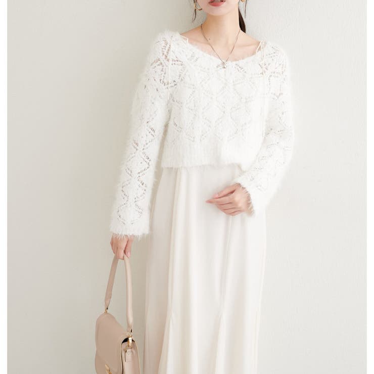 ＜mizumami＞ロンバス柄ファンシーニット | NICE CLAUP / OLIVE des OLIVE　OUTLET | 詳細画像11 