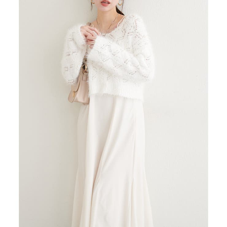 ＜mizumami＞ロンバス柄ファンシーニット | NICE CLAUP / OLIVE des OLIVE　OUTLET | 詳細画像2 