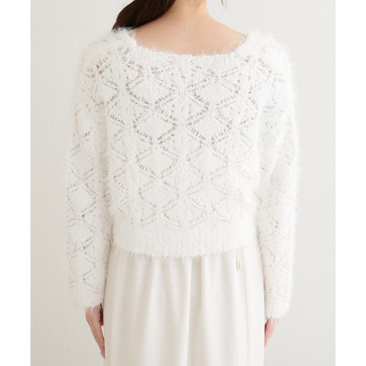 ＜mizumami＞ロンバス柄ファンシーニット | NICE CLAUP / OLIVE des OLIVE　OUTLET | 詳細画像6 