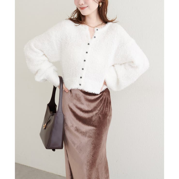 【natural couture】クロップドカーディガン | NICE CLAUP / OLIVE des OLIVE　OUTLET | 詳細画像3 