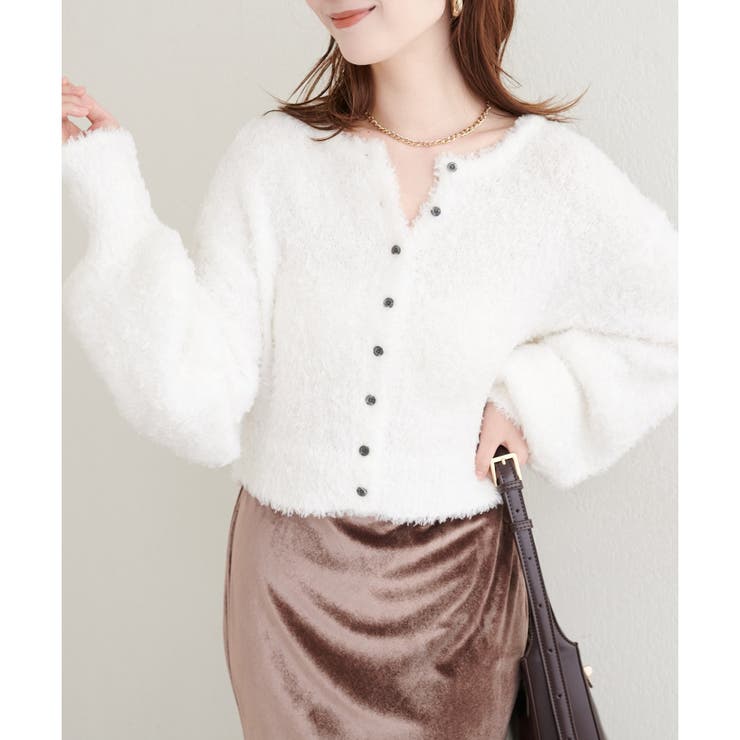 オフ | 【natural couture】クロップドカーディガン | NICE CLAUP / OLIVE des OLIVE　OUTLET