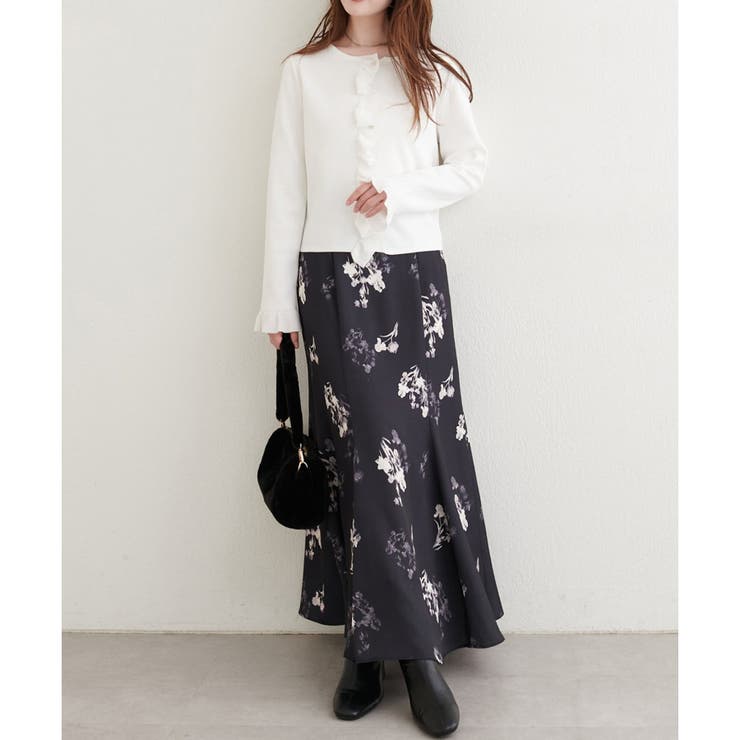 【natural couture】フリルディティールカーディガン | NICE CLAUP / OLIVE des OLIVE　OUTLET | 詳細画像7 