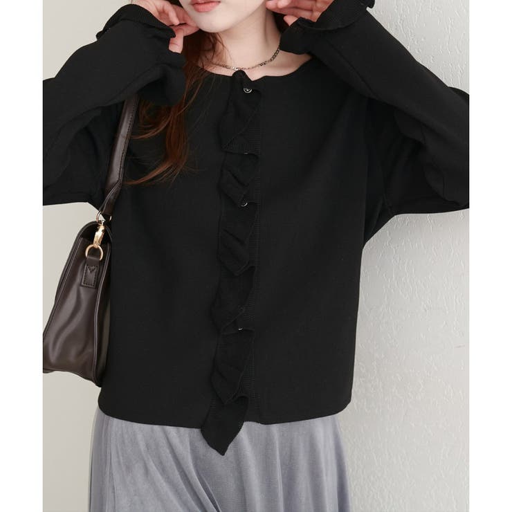 【natural couture】フリルディティールカーディガン | NICE CLAUP / OLIVE des OLIVE　OUTLET | 詳細画像13 