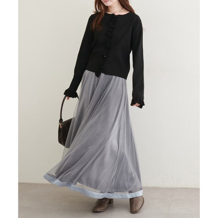 【natural couture】フリルディティールカーディガン | NICE CLAUP / OLIVE des OLIVE　OUTLET | 詳細画像14 