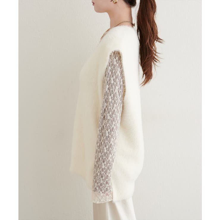 【natural couture】フェザーヤーンニットベスト | NICE CLAUP / OLIVE des OLIVE　OUTLET | 詳細画像9 