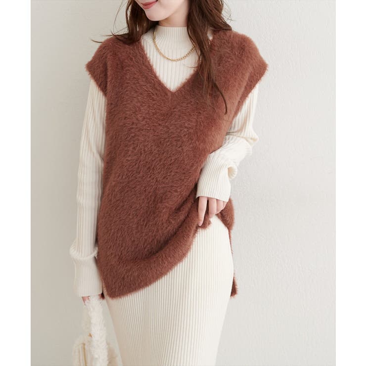 【natural couture】フェザーヤーンニットベスト | NICE CLAUP / OLIVE des OLIVE　OUTLET | 詳細画像17 