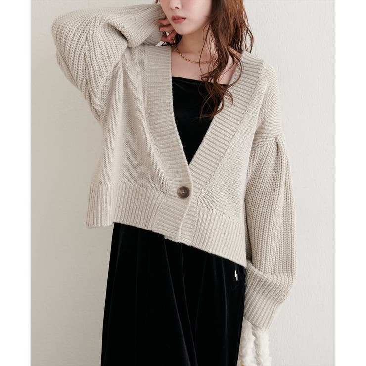 【natural couture】ざっくり編みカーディガン | NICE CLAUP / OLIVE des OLIVE　OUTLET | 詳細画像3 