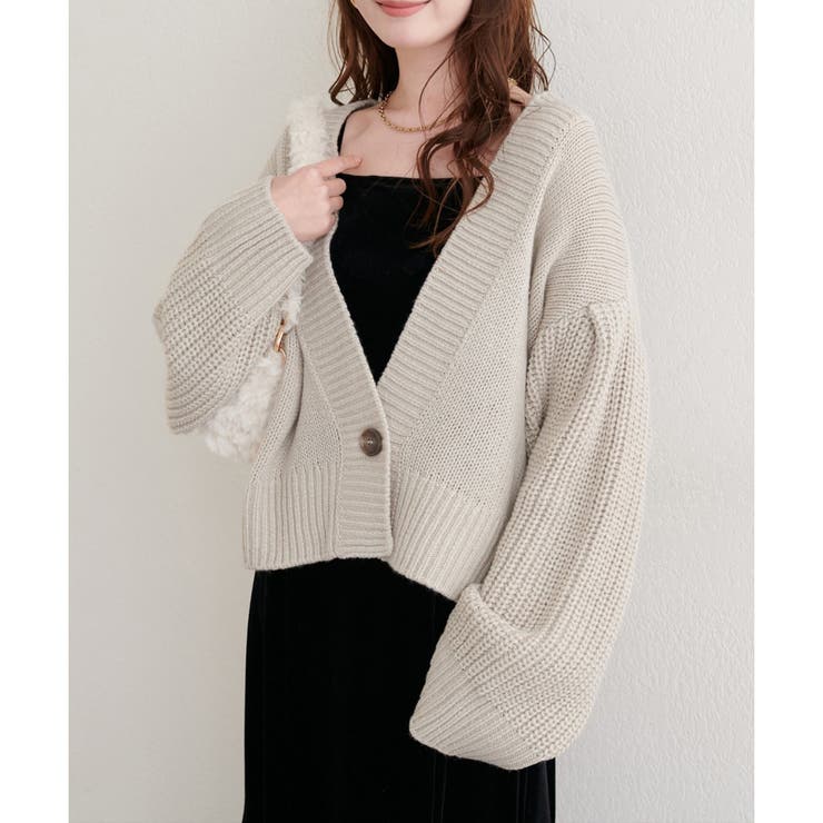 【natural couture】ざっくり編みカーディガン | NICE CLAUP / OLIVE des OLIVE　OUTLET | 詳細画像4 