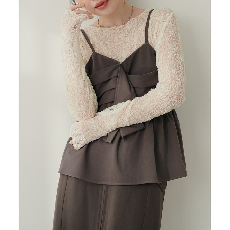 【natural couture】リボンビスチェ&レースメロウTセット | NICE CLAUP / OLIVE des OLIVE　OUTLET | 詳細画像28 