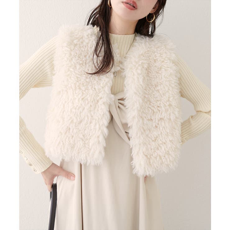 【natural couture】フェイクファーベスト | NICE CLAUP / OLIVE des OLIVE　OUTLET | 詳細画像4 