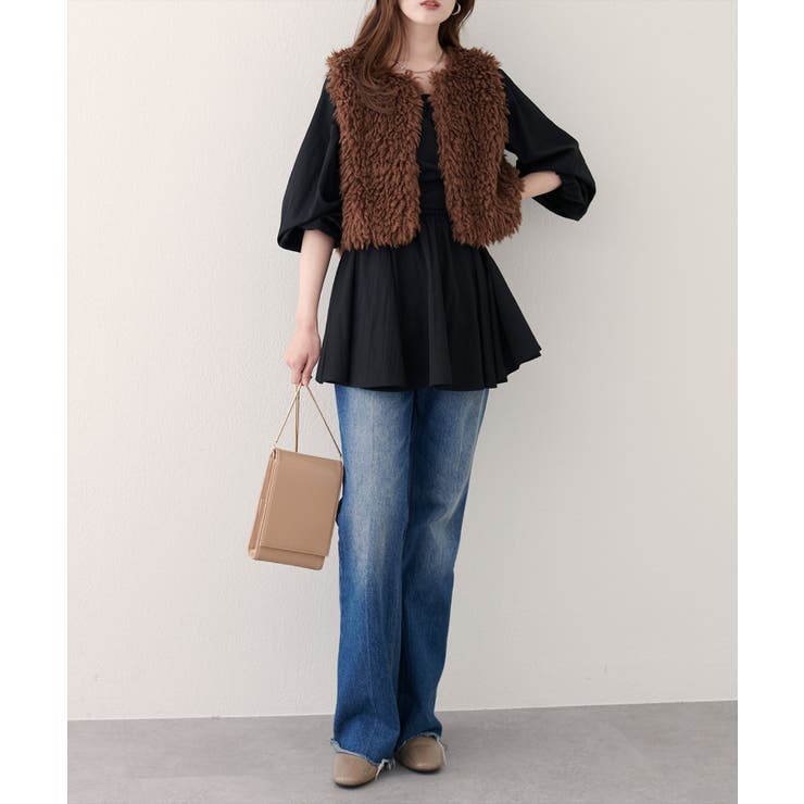 【natural couture】フェイクファーベスト | NICE CLAUP / OLIVE des OLIVE　OUTLET | 詳細画像13 