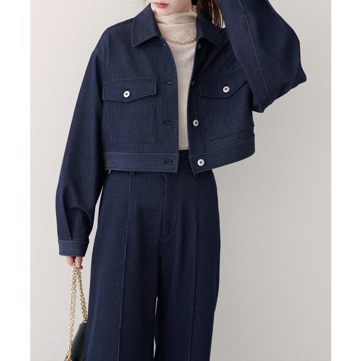 【natural couture】クロップドシャツブルゾン | NICE CLAUP / OLIVE des OLIVE　OUTLET | 詳細画像14 