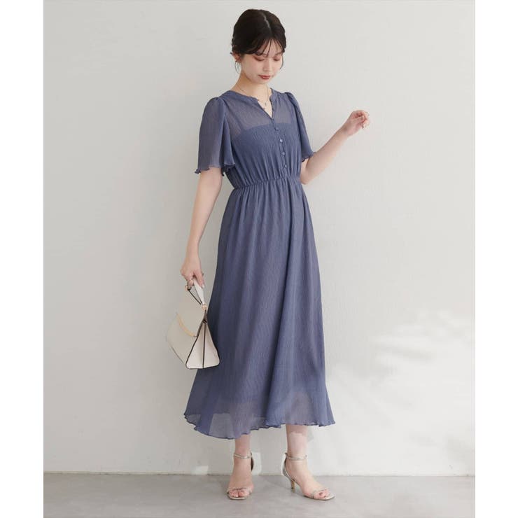 【natural couture】総プリーツフレア袖ワンピース | NICE CLAUP / OLIVE des OLIVE OUTLET | 詳細画像9