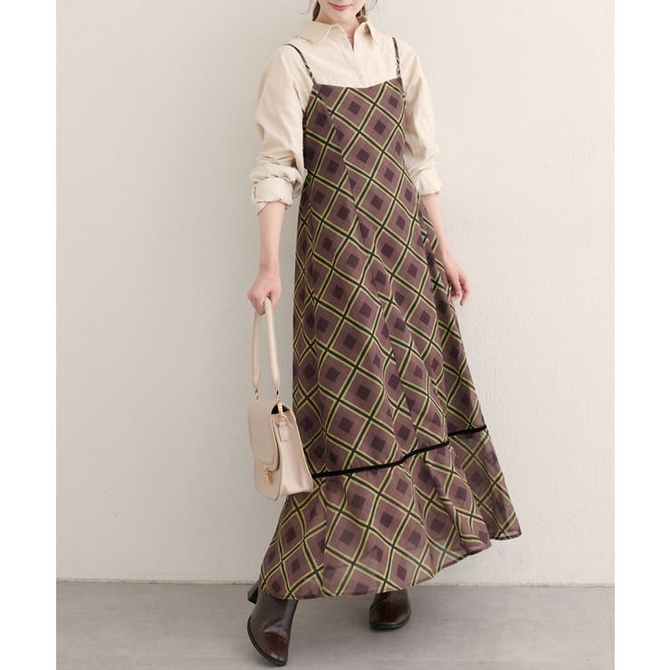 【natural couture】ベロア切り替えキャミワンピース | NICE CLAUP / OLIVE des OLIVE　OUTLET | 詳細画像11 