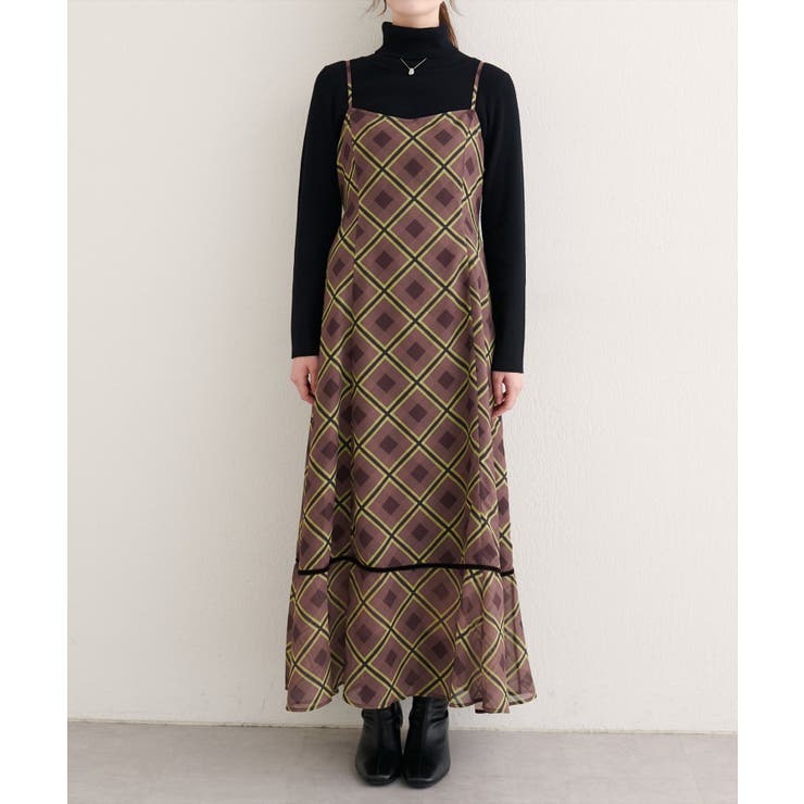 【natural couture】ベロア切り替えキャミワンピース | NICE CLAUP / OLIVE des OLIVE　OUTLET | 詳細画像15 