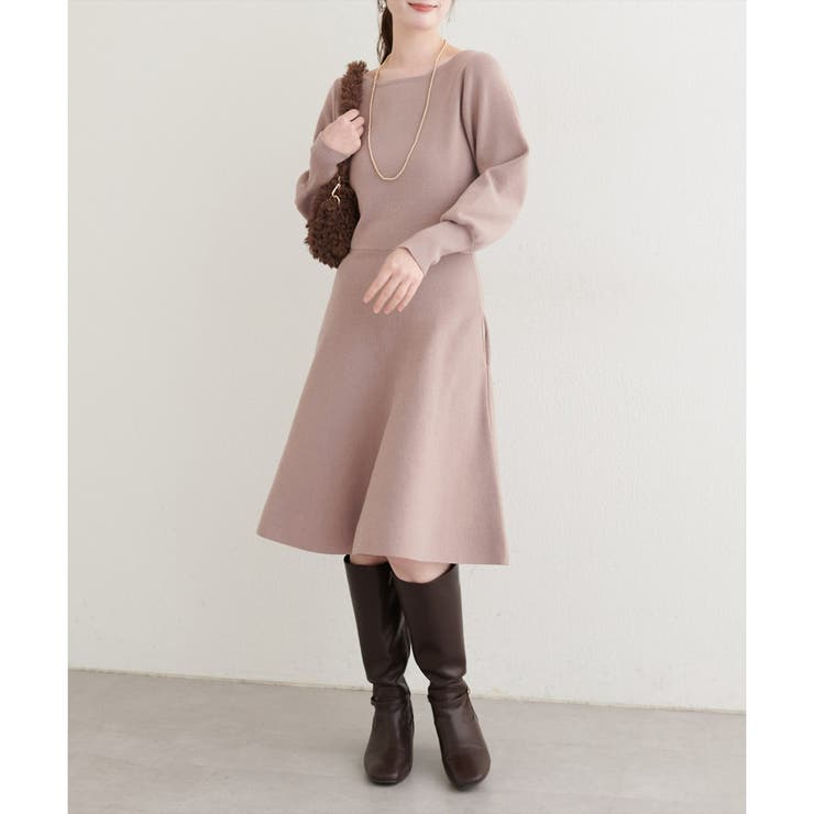 ベージュ | 【natural couture】＜ako＞前後2WAYミニワンピース | NICE CLAUP / OLIVE des OLIVE　OUTLET