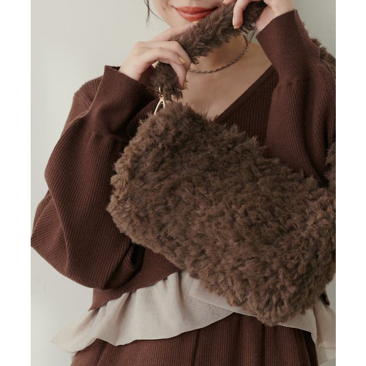 ブラウン | 【natural couture】ファーミニバッグ | NICE CLAUP / OLIVE des OLIVE　OUTLET