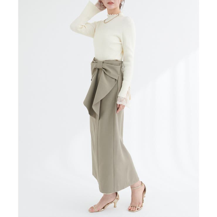 【natural couture】袖口レースもちもちリブタートル | NICE CLAUP / OLIVE des OLIVE　OUTLET | 詳細画像6 