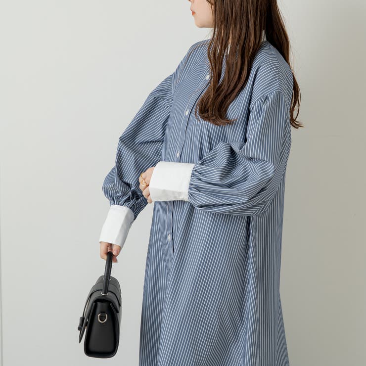 ストライプ羽織ワンピース 品番 Nclw Nice Claup Outlet ナイスクラップアウトレット のレディースファッション通販 毎日送料無料 Shoplist ショップリスト