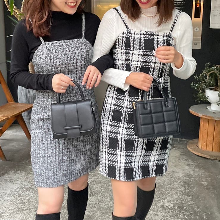 ツイードキャミミニジャンスカ[品番：NCLW0008946]｜NICE CLAUP OUTLET