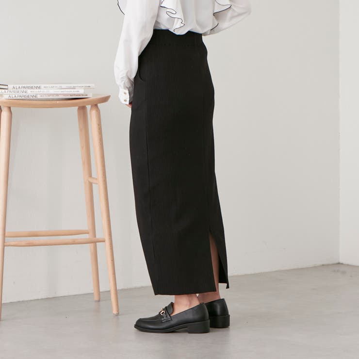 リブタイトスカート[品番：NCLW0009356]｜NICE CLAUP / OLIVE