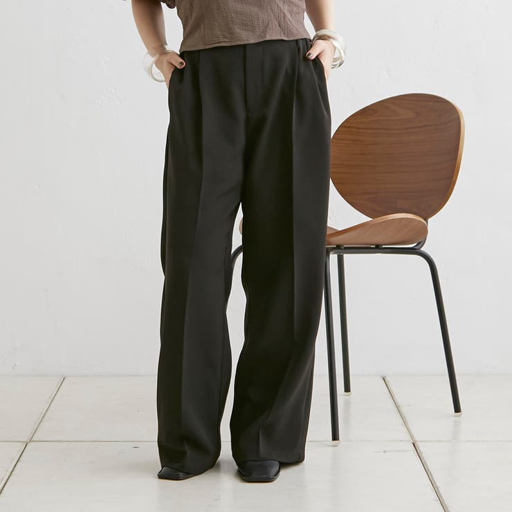 WEB限定】ツータックパンツ[品番：NCLW0009743]｜NICE CLAUP / OLIVE