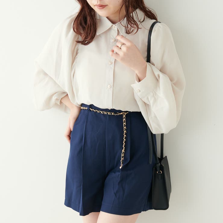 チェーンベルト付ショートパンツ[品番：NCLW0009479]｜NICE CLAUP