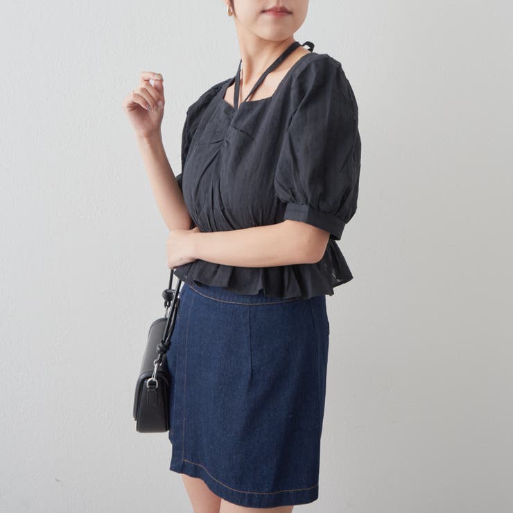 値下げ中　新品　タグ付き　オーロラブラウス　summer navy　elu 値下げ中 新品 タグ付き オーロラブラウス summer navy elu
