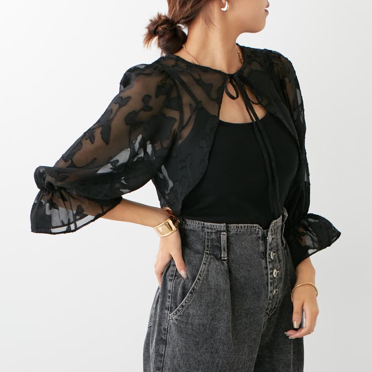 【セットアップ】シアーボレロ[品番：NCLW0010504]｜NICE CLAUP  OUTLET（ナイスクラップアウトレット）のレディースファッション通販｜SHOPLIST（ショップリスト）