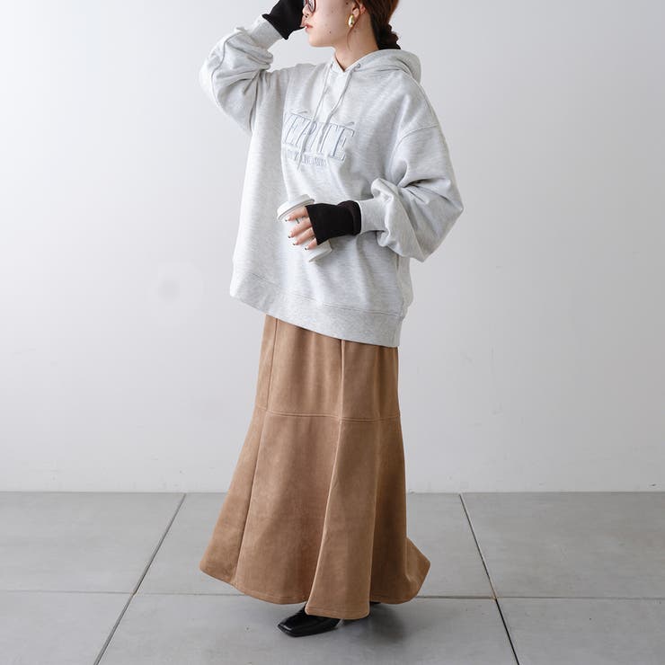 あつもり刺繍ロゴ裏毛パーカー | NICE CLAUP / OLIVE des OLIVE　OUTLET | 詳細画像8 